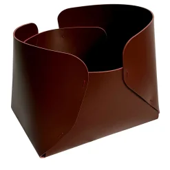 StudioNudo Overlaps Cesta piccola in cuoio castagno> Ceste