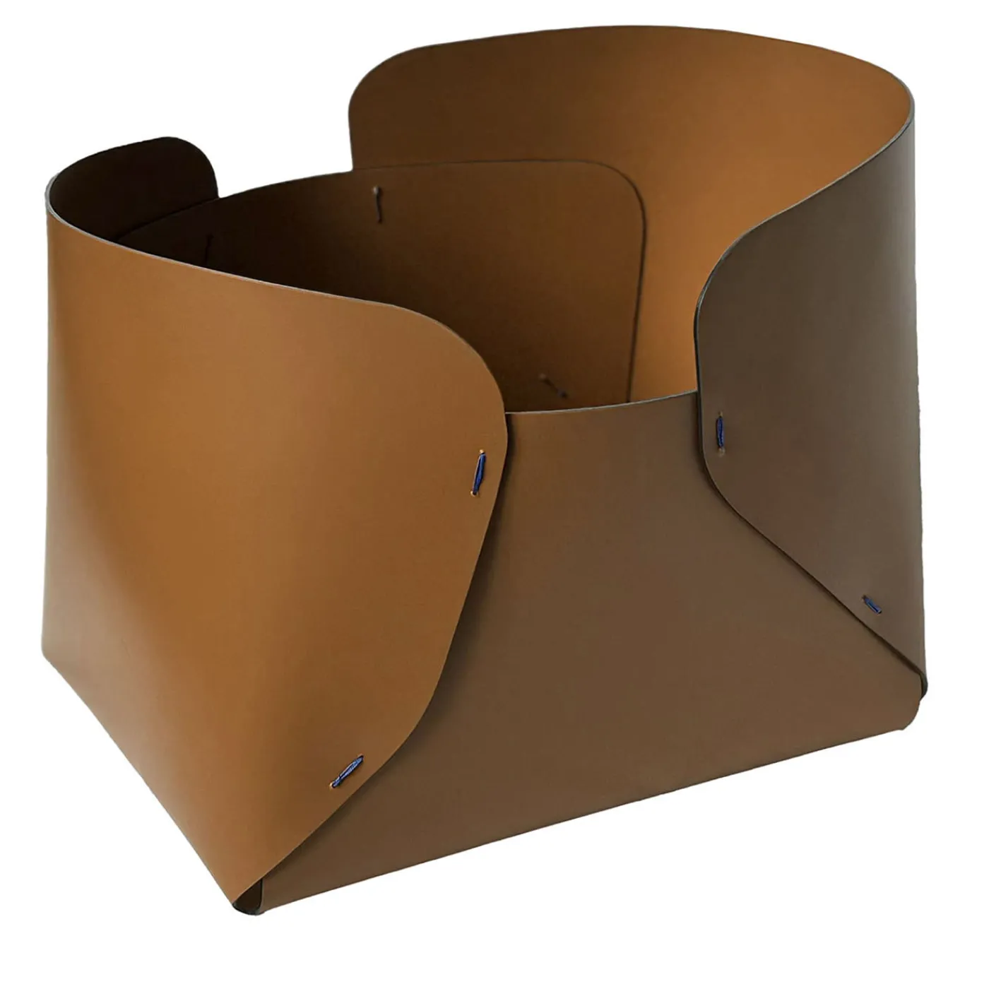 StudioNudo Overlaps Cesta piccola in cuoio naturale> Ceste