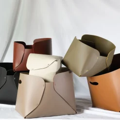 StudioNudo Overlaps Cesta piccola in cuoio naturale><noscript><img width=