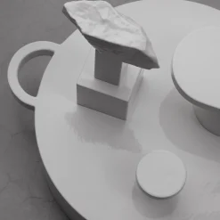 Mutina Paesaggi Scultura Rotonda bianca di Nathalie Du Pasquier> Sculture Decorative