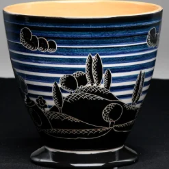 Rometti Paesaggio Umbro Vaso in ceramica fatto a mano><noscript><img width=