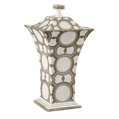 Le Porcellane Palazzo Vecchio Taupe Potiche> Vasi Con Coperchio