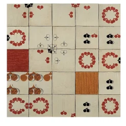 Studio Le Nid Pannello 25 piastrelle Les Fleurs> Piastrelle E Pavimenti