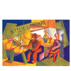 Mazzotti 1903 Pannello Decorativo Futurista Fortunato Depero in Ceramica> Pannelli Decorativi