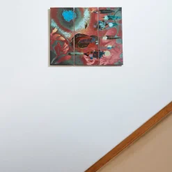 Ceramiche Lega di Martina Scarpa Pannello Decorativo in Ceramica a 3 Piastrelle 