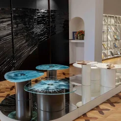 Atelier Frigerio Mirva Pannello decorativo in gesso nero lucido Waves> Pannelli Decorativi