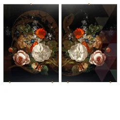 VGnewtrend Pannello decorativo in vetro Fancy Bouquet #1> Pannelli Decorativi