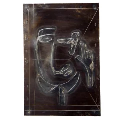 Idee del Fabbro Pannello decorativo L'Uomo Con Il Dito N.3 di Lorenzo Quadalti> Sculture Da Parete