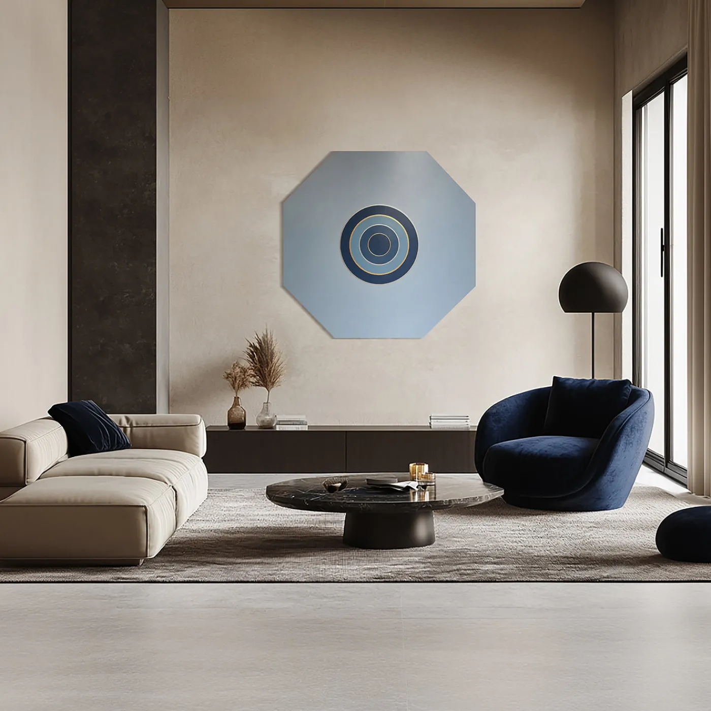 Elona Izrailova Pannello Decorativo Ottagonale Gratitude Azzurro Chiaro> Pannelli Decorativi