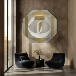 Elona Izrailova Pannello Decorativo Ottagonale Love Argento><noscript><img width=