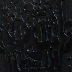 Artèpura Pannello Decorativo Volto Sfigurato in Pelle Nera> Pannelli Decorativi