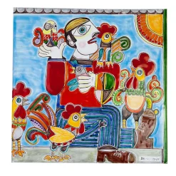Ceramiche De Simone Pannello Il ladro di galline> Pannelli Decorativi