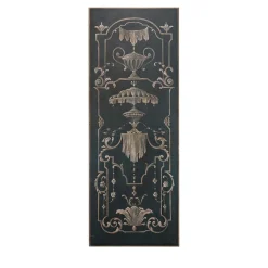 Porte Italia Pannello in legno blu con decorazioni dipinte a mano> Pannelli Decorativi