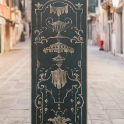 Porte Italia Pannello in legno blu con decorazioni dipinte a mano> Pannelli Decorativi