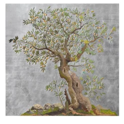 Cupioli Pannello strutturato in foglia d'argento L'Ulivo> Pannelli Decorativi