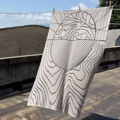 Lanificio Leo Pensieri 1 Arazzo/coperta grigio di Luca de Bona> Coperte