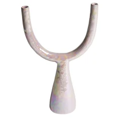 Ceramica Gatti 1928 Perla Rosa Candelabro in ceramica> Candelieri E Portacandele