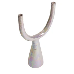 Ceramica Gatti 1928 Perla Rosa Candelabro in ceramica> Candelieri E Portacandele