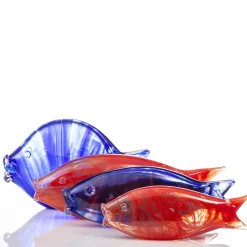 Casarialto Pesce medio in vetro di Murano blu> Statuine