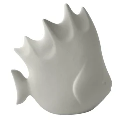 Lineasette Pesce tropicale grande in ceramica grigio> Statuine
