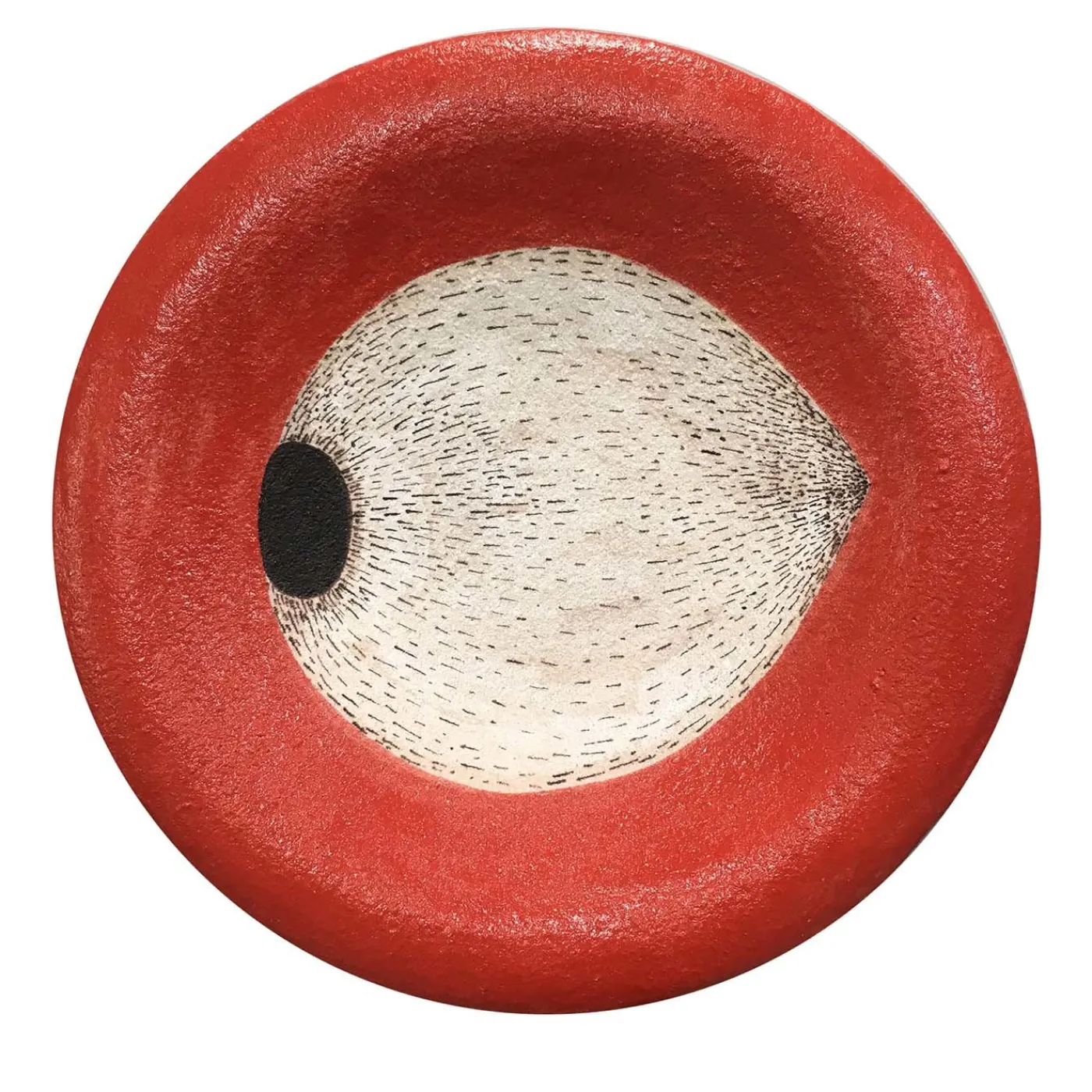 Pierfrancesco Solimene Piastra a muro rossa> Piatti Decorativi