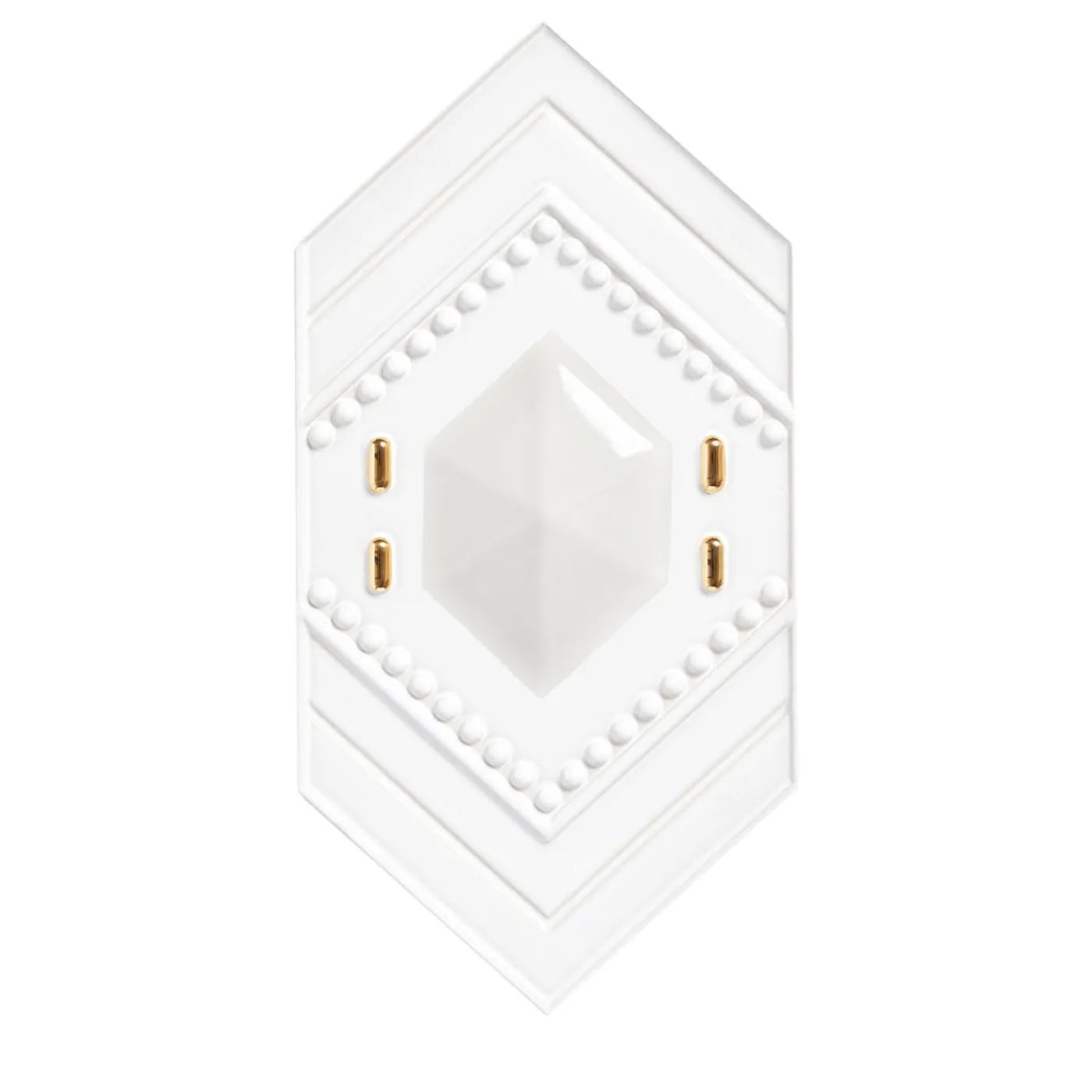 Bosa Piastrella Celestia in ceramica bianca lucida con dettagli oro di Elena Salmistraro> Piastrelle E Pavimenti