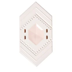 Bosa Piastrella Celestia rosa lucido in ceramica con dettagli in rame di Elena Salmistraro> Piastrelle E Pavimenti