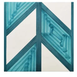 Arcea Handmade Design Piastrella Chi Square verde e bianca> Piastrelle E Pavimenti