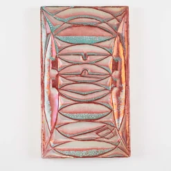 Ceramiche Lega di Martina Scarpa Piastrella Decorativa Rettangolare in Ceramica con Lustro Rame> Piastrelle E Pavimenti