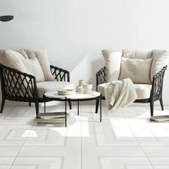 Francesco De Maio Piastrella Geometrie D’Ombra In Ceramica Bianca Motivo Quadrato><noscript><img width=