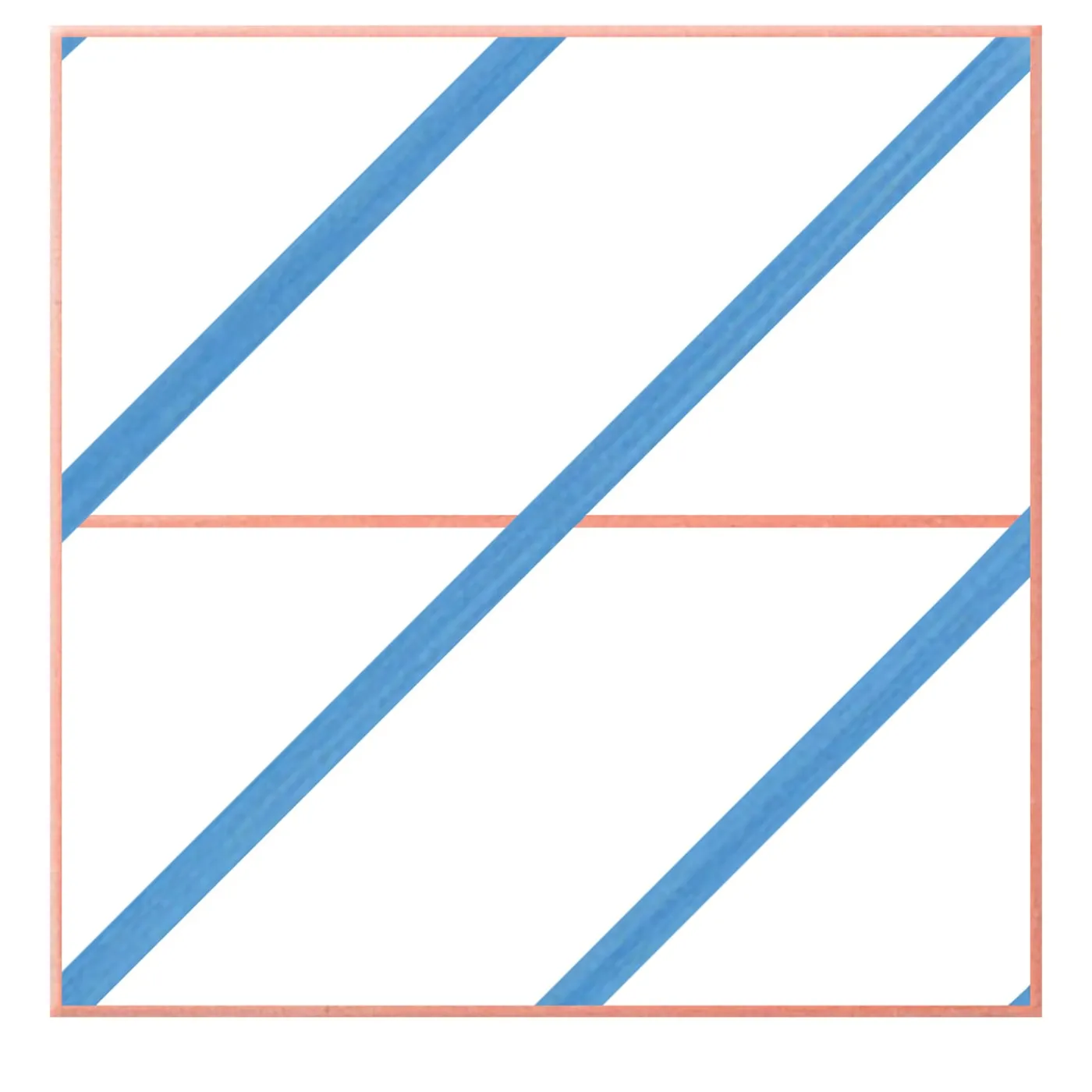 Francesco De Maio Piastrella Il Duomo In Ceramica Corallo E Blu Motivo Geometrico> Piastrelle E Pavimenti