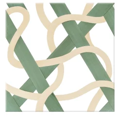 Francesco De Maio Piastrella Il Guardiano In Ceramica Rosa E Verde Motivo Geometrico> Piastrelle E Pavimenti