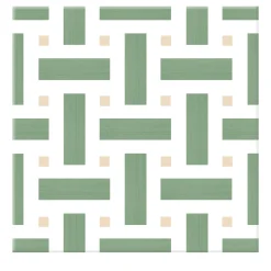 Francesco De Maio Piastrella La Cripta In Ceramica Rosa E Verde Motivo Geometrico> Piastrelle E Pavimenti