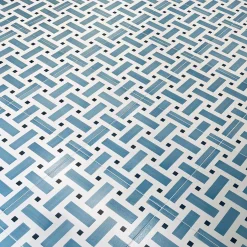 Francesco De Maio Piastrella La Cripta In Ceramica Azzurro E Grigio Scuro Motivo Geometrico> Piastrelle E Pavimenti