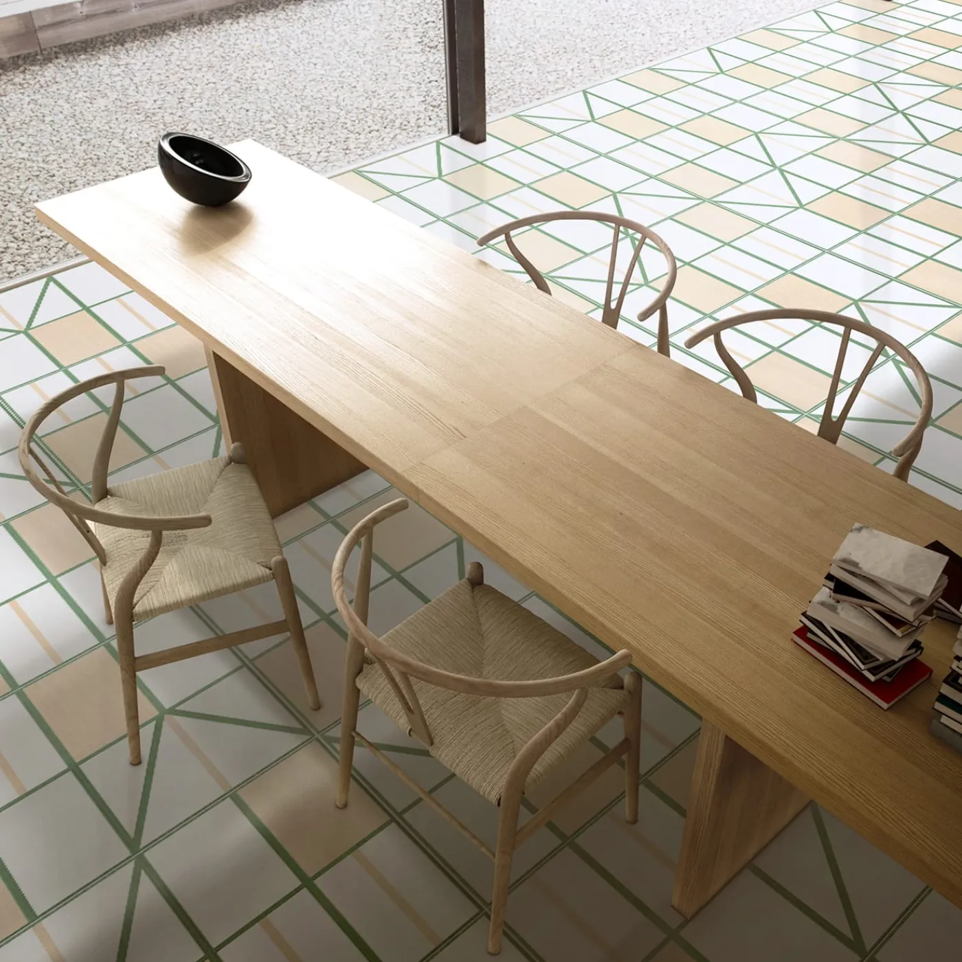 Francesco De Maio Piastrella La Facciata In Ceramica Rosa E Verde Motivo Geometrico> Piastrelle E Pavimenti