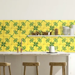 Francesco De Maio Piastrella policroma Van Gogh "Girasoli> Piastrelle E Pavimenti