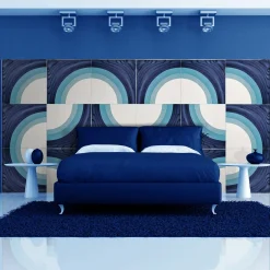 Arcea Handmade Design Piastrella quadrata Baleno blu e bianca><noscript><img width=