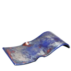 Design Center 1991 Piatto centrotavola Onda Piccola Ramato/Blu di Nino Basso> Centrotavola