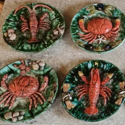 Ceramiche Ceccarelli Piatto con granchio rosso><noscript><img width=