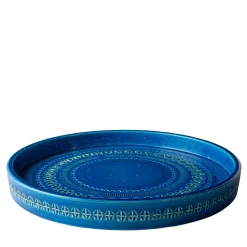 Bitossi Ceramiche Piatto decorativo blu medio di Aldo Londi> Piatti Decorativi