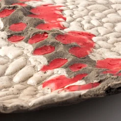 Design Center 1991 Piatto decorativo Grande Luna In Rosso di Nino Basso><noscript><img width=