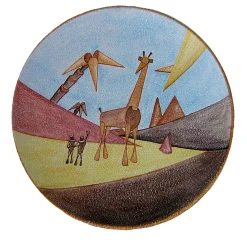 Mazzotti 1903 Piatto decorativo Le Giraffe in ceramica> Piatti Decorativi