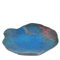 Design Center 1991 Piatto Decorativo Nuvola Turchese in Ceramica di Nino Basso> Piatti Decorativi