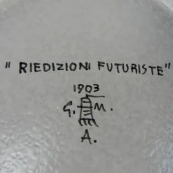 Mazzotti 1903 Piatto in ceramica futurista Marinetti><noscript><img width=
