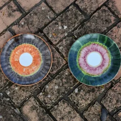 Artema Galli Piatto Peonia in Ceramica Policroma Dipinto a Mano #1> Piatti Decorativi