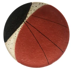 Pierfrancesco Solimene Piatto Segno nero e rosso> Piatti Decorativi