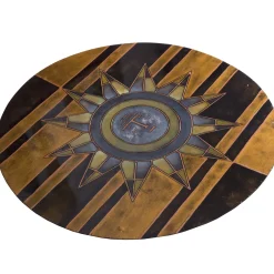 AV Metal Piatto Sole Al Centro con sfondo Sa Burra> Sculture Da Parete