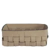 Cassigoli Piccola Cesta Bottega in Pelle Beige> Ceste