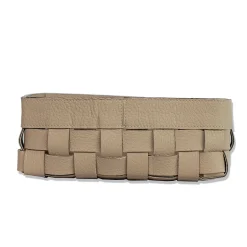 Cassigoli Piccola Cesta Bottega in Pelle Beige> Ceste
