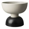 Bitossi Ceramiche Piccolo centrotavola in bianco e nero di Ettore Sottsass> Centrotavola